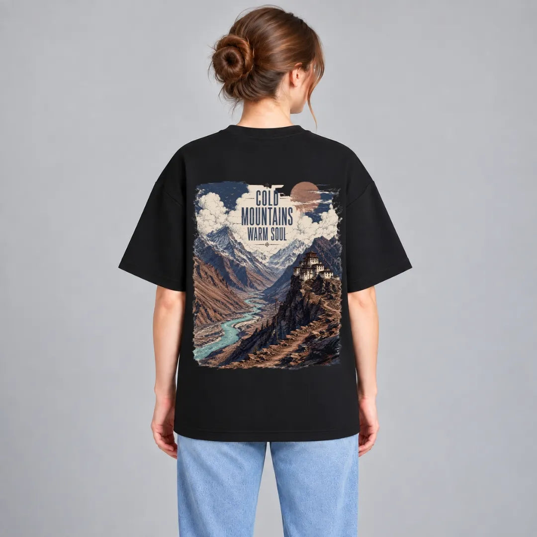 Mountains Warm Soul Oversized T-Shirt