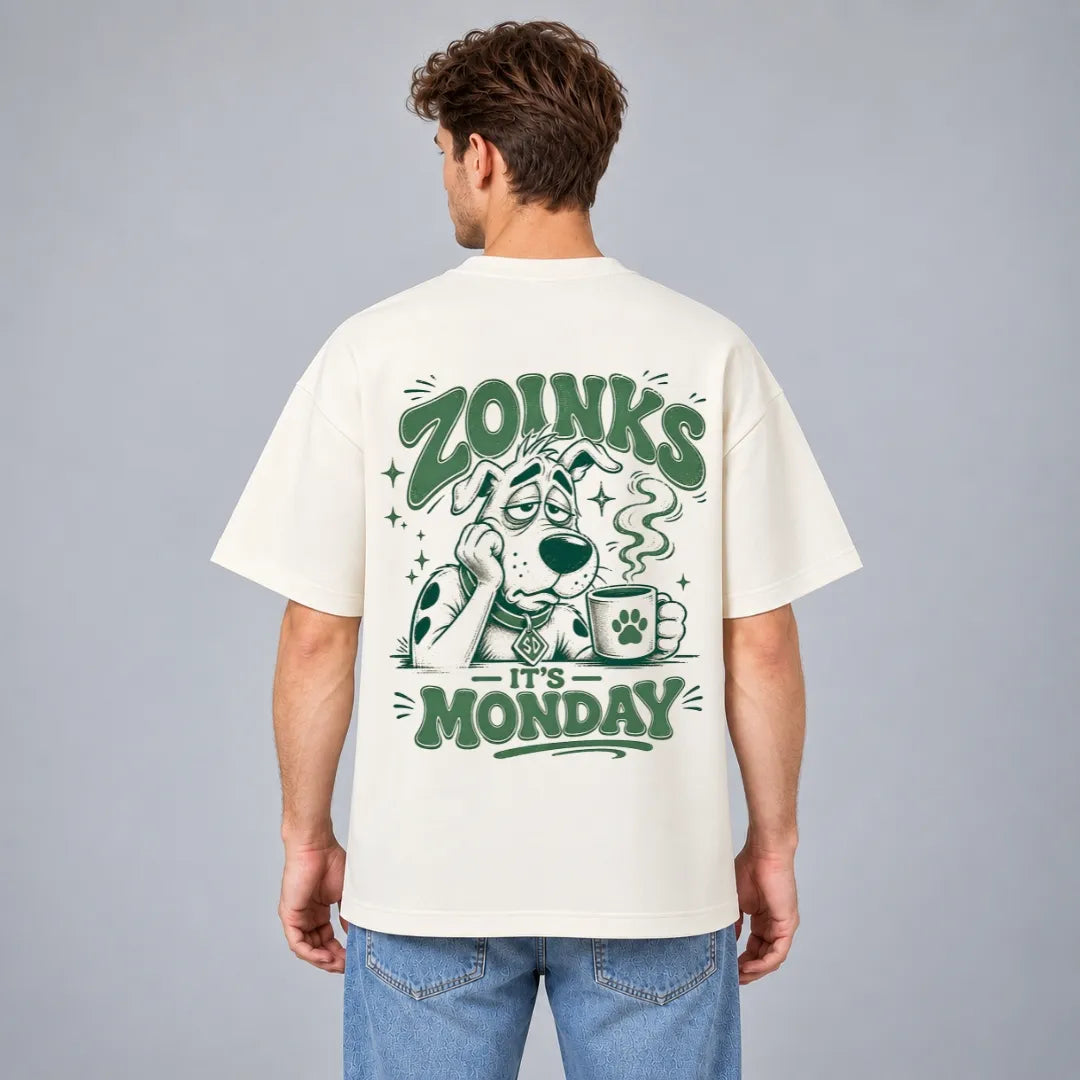 Sleepy Dog Monday Mood Graphic T-Shirt