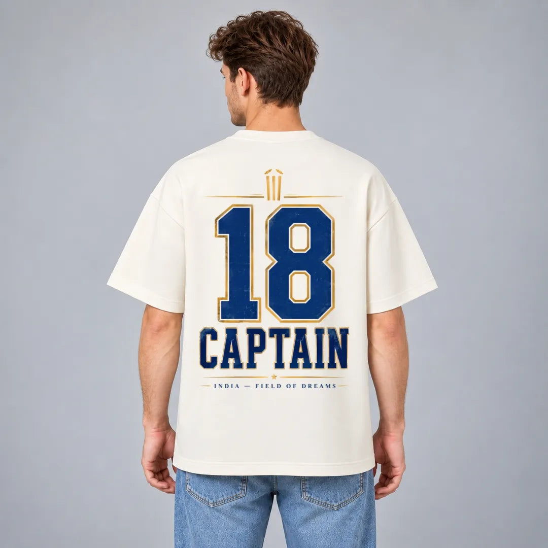 18 Captain Cricket Oversized T-Shirt