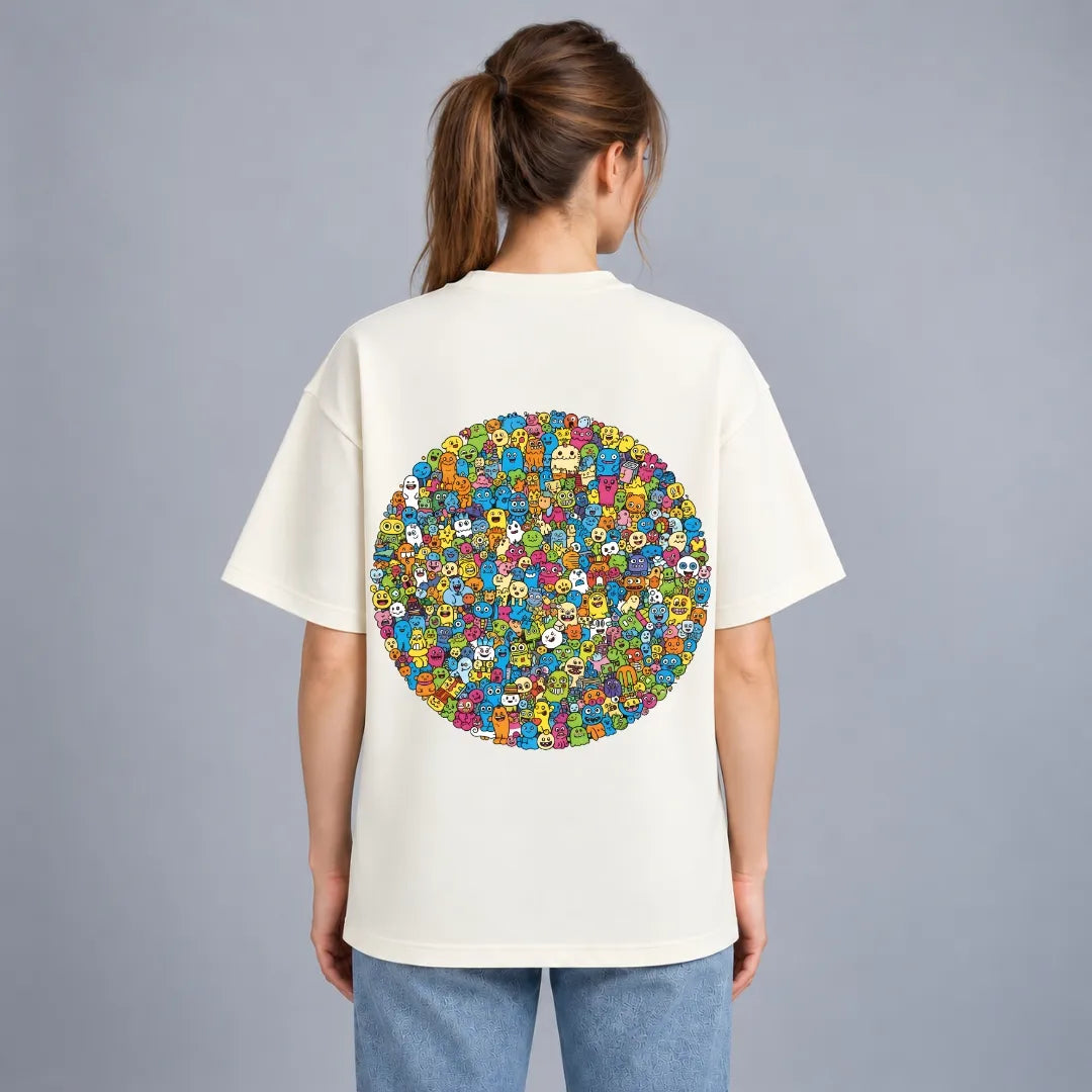 Colourful Doodle Monsters T-Shirt