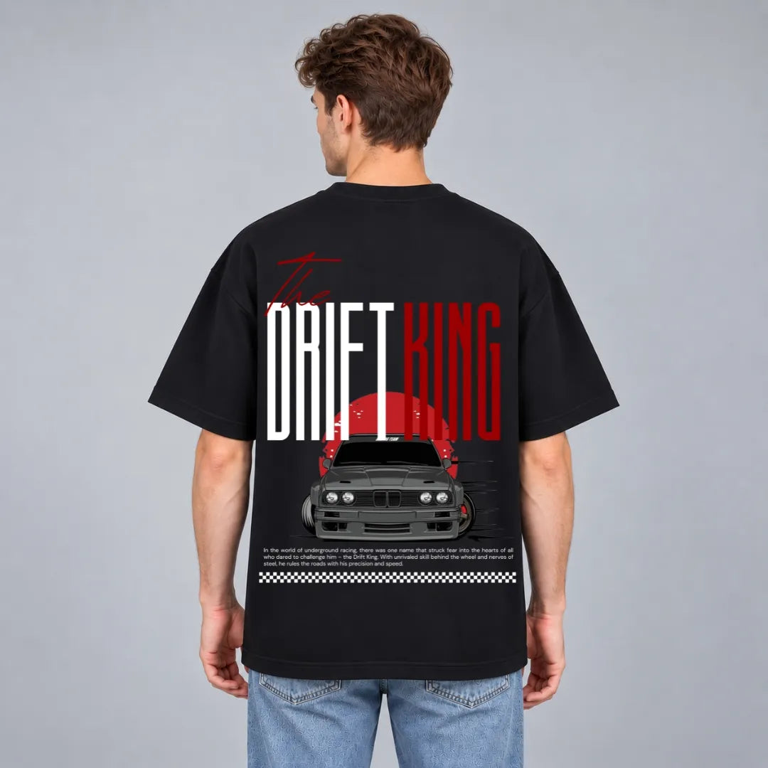 Drift King Oversized Tee – Black