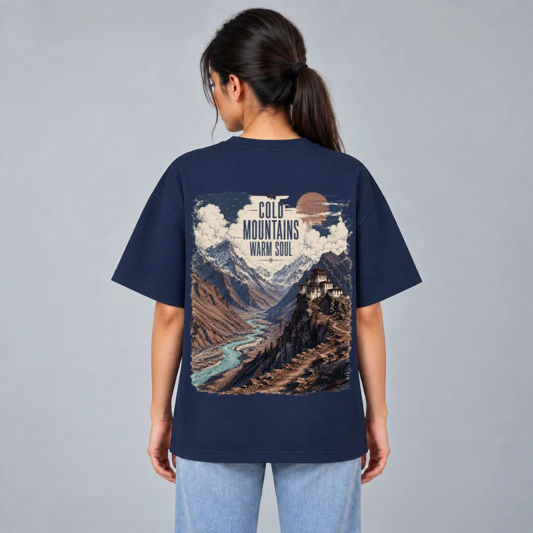 Mountains Warm Soul Oversized T-Shirt