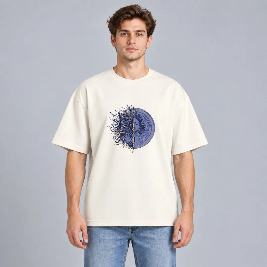 Krishna Flute Oversized Tee