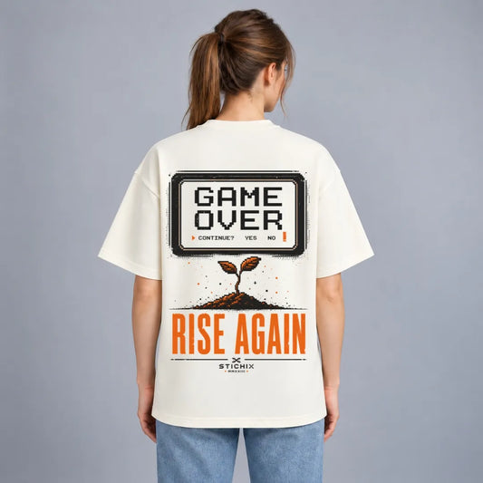 Game Over Rise Again Oversized Tee