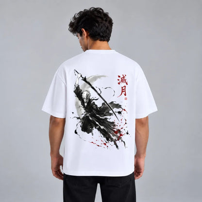Ink Wash Samurai Graphic T-Shirt