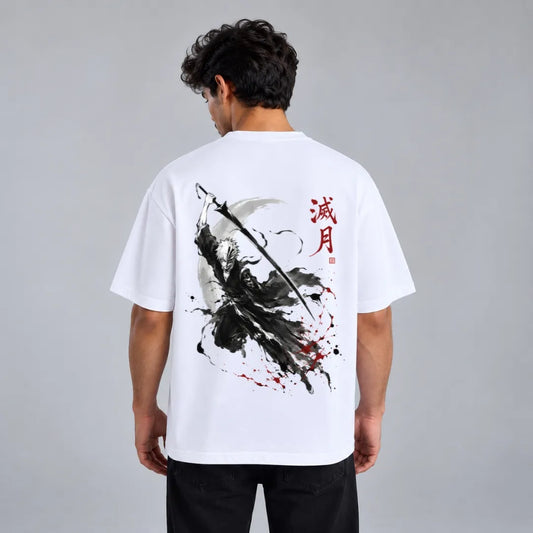 Ink Wash Samurai Graphic T-Shirt