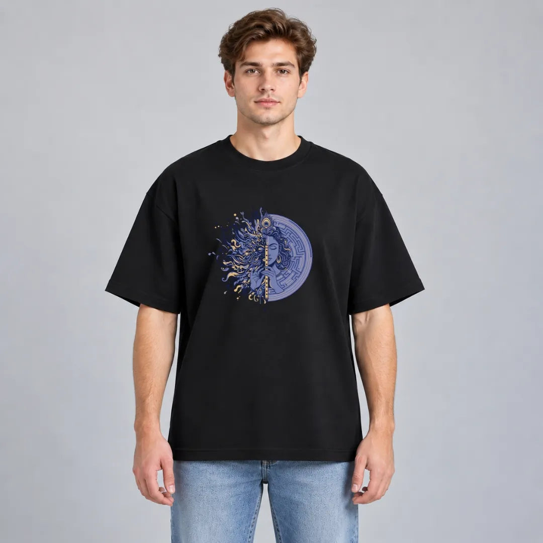 Krishna Flute Oversized Tee