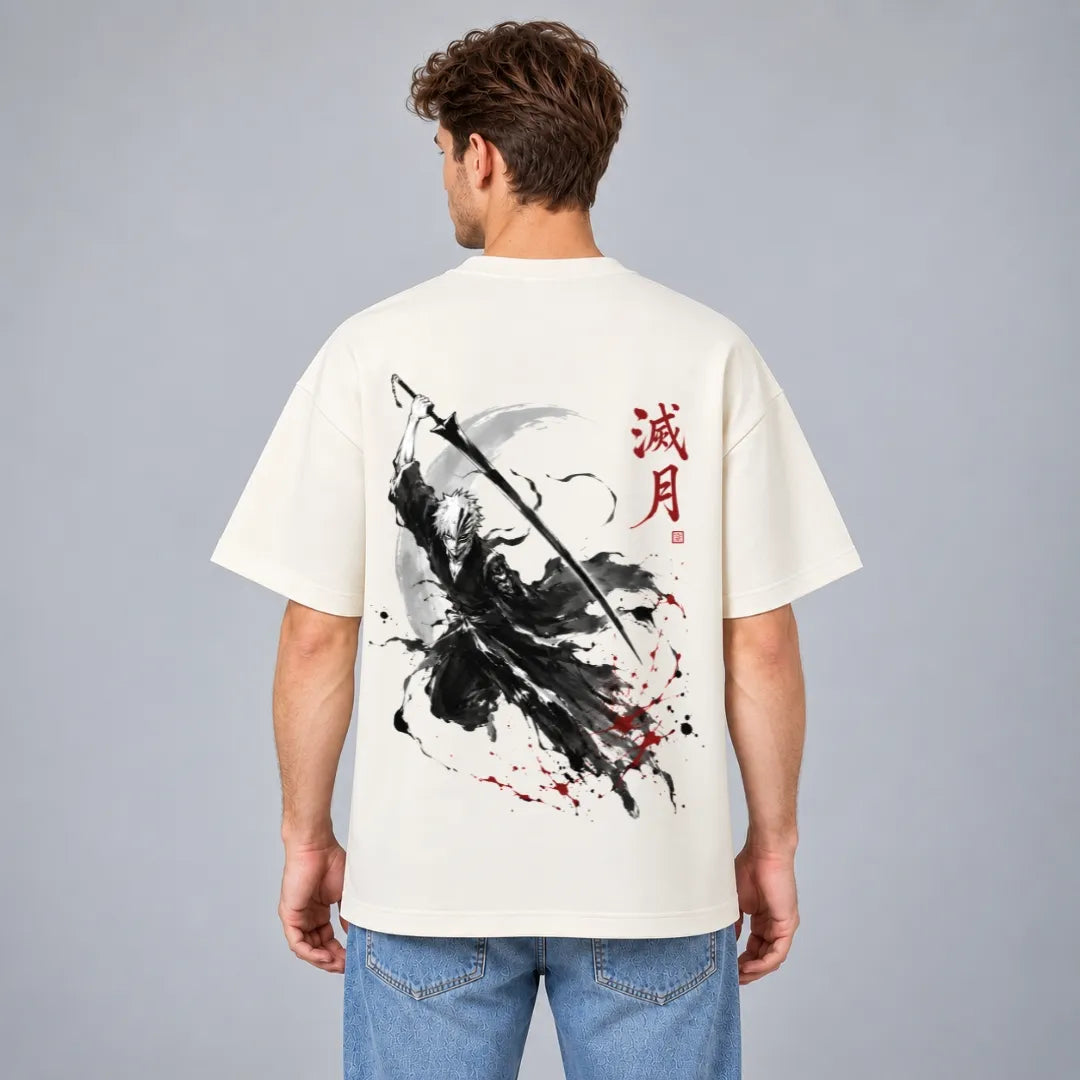 Ink Wash Samurai Graphic T-Shirt