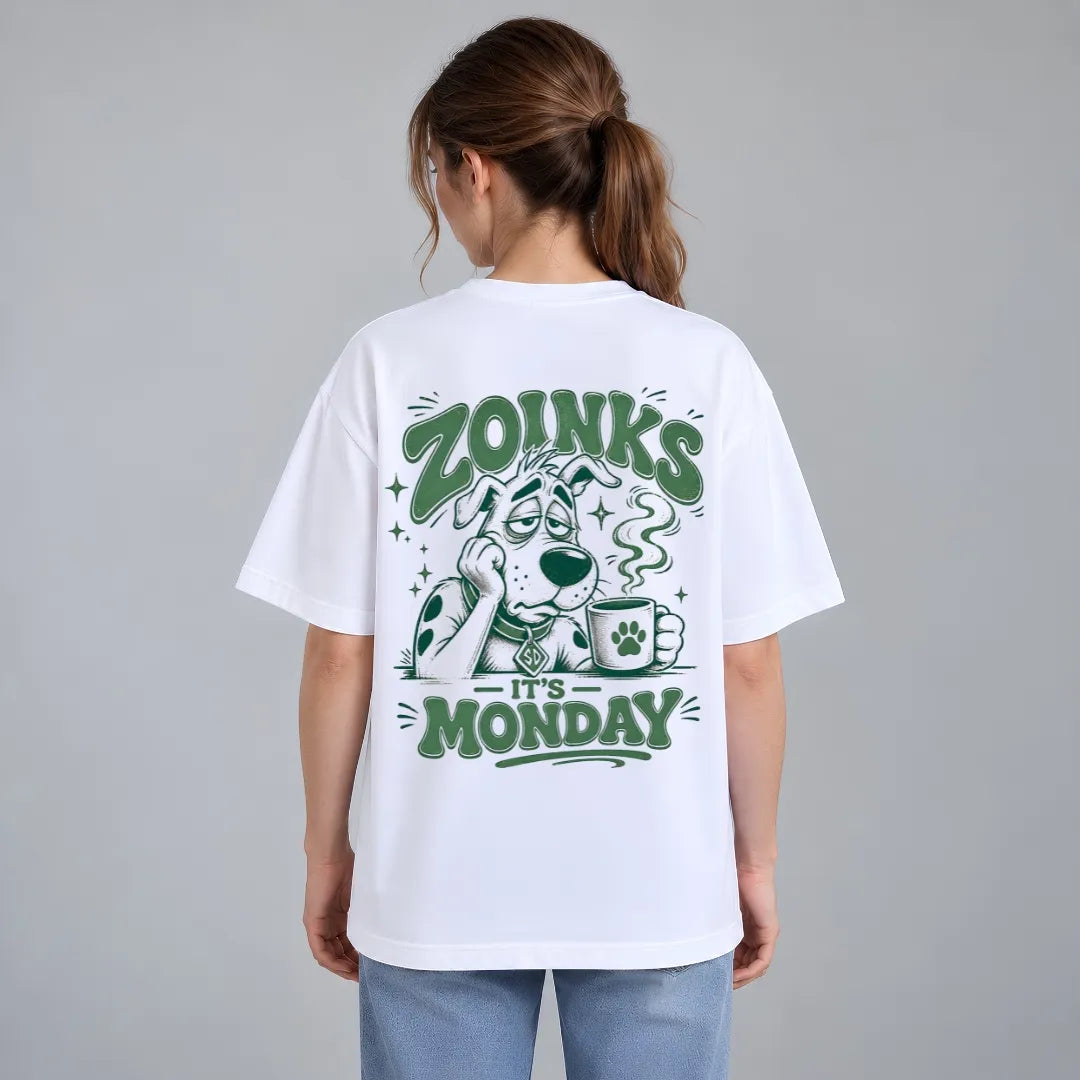 Dog Monday Coffee Oversized T-Shirt