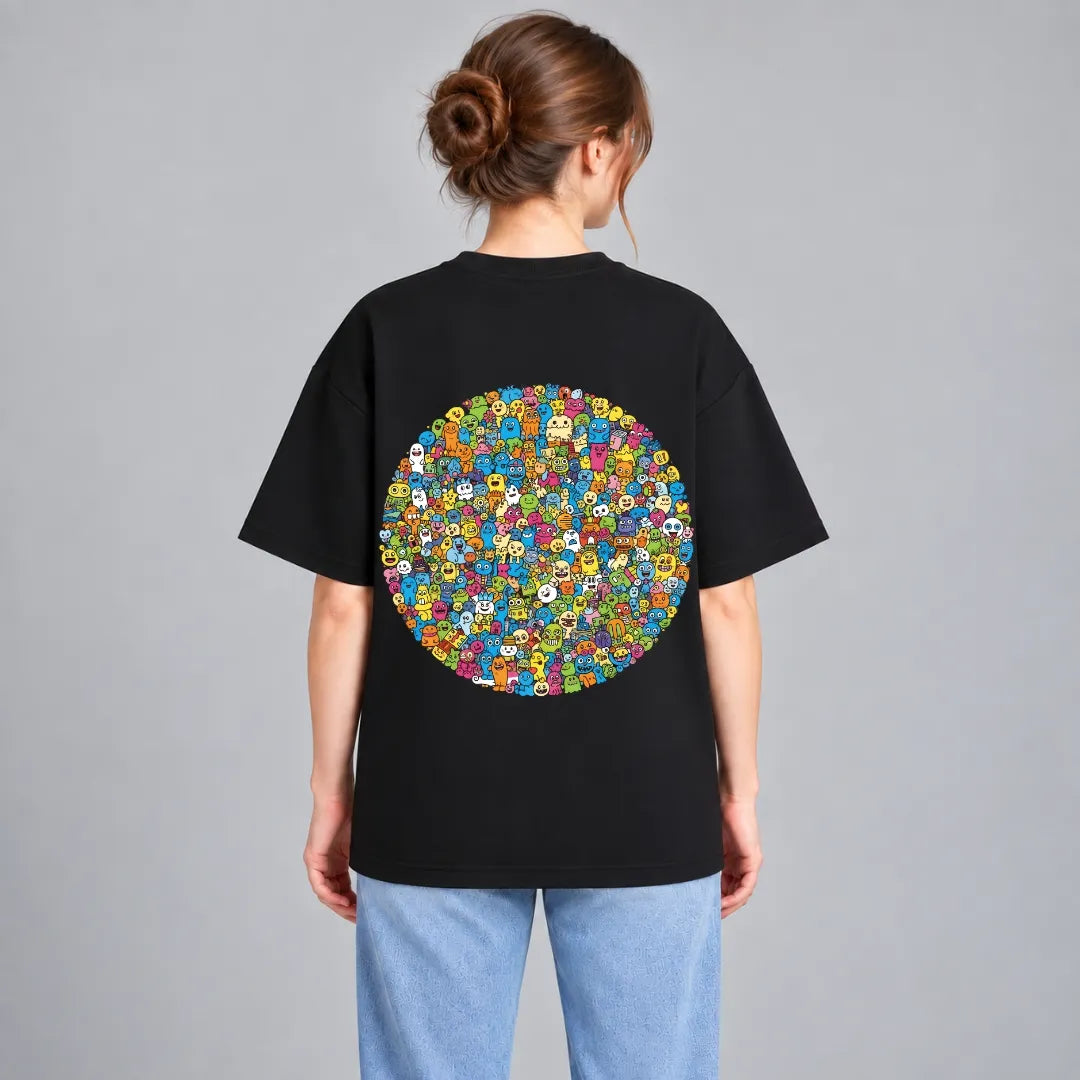 Colourful Doodle Monsters T-Shirt