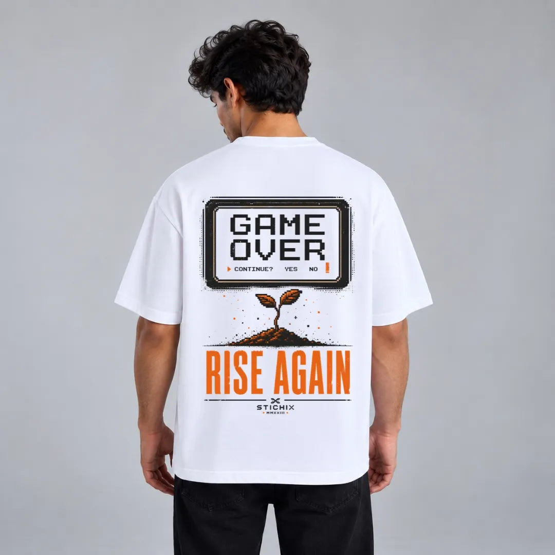 Game Over Rise Again Oversized T-Shirt