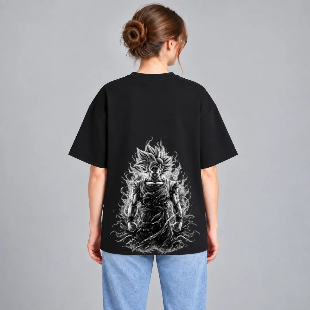 Saiyan Rage Oversized Tee (Black)