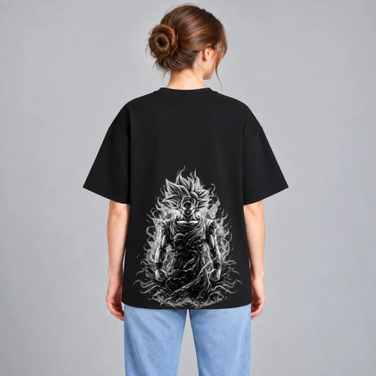 Saiyan Rage Oversized Tee (Black)