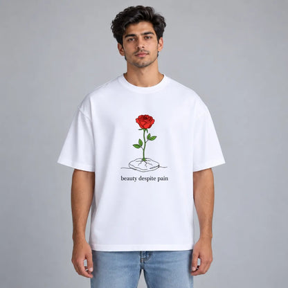 Rose Through Stone Graphic T-Shirt