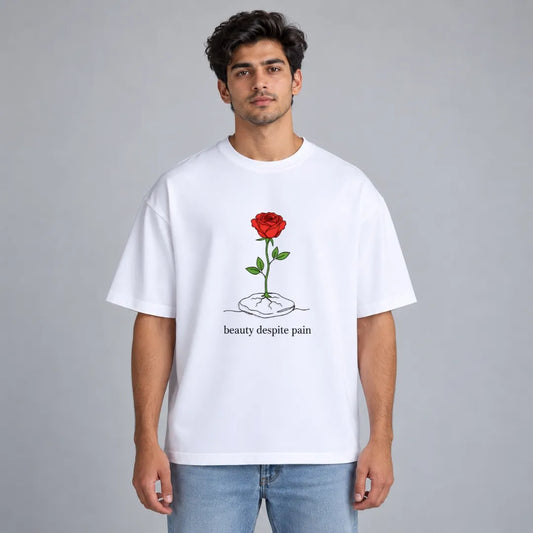 Rose Through Stone Graphic T-Shirt