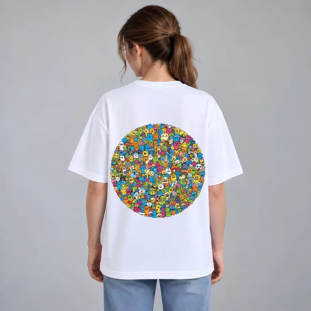 Colourful Doodle Monsters T-Shirt