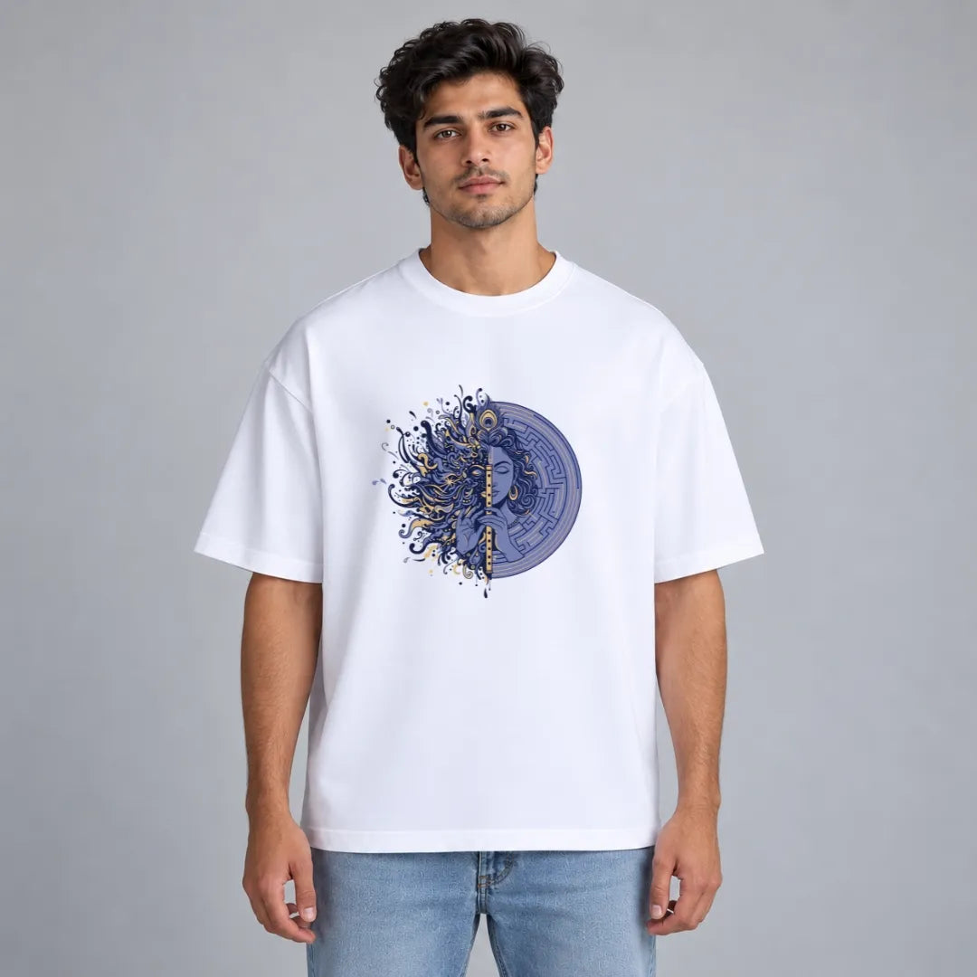 Krishna Flute Oversized Tee