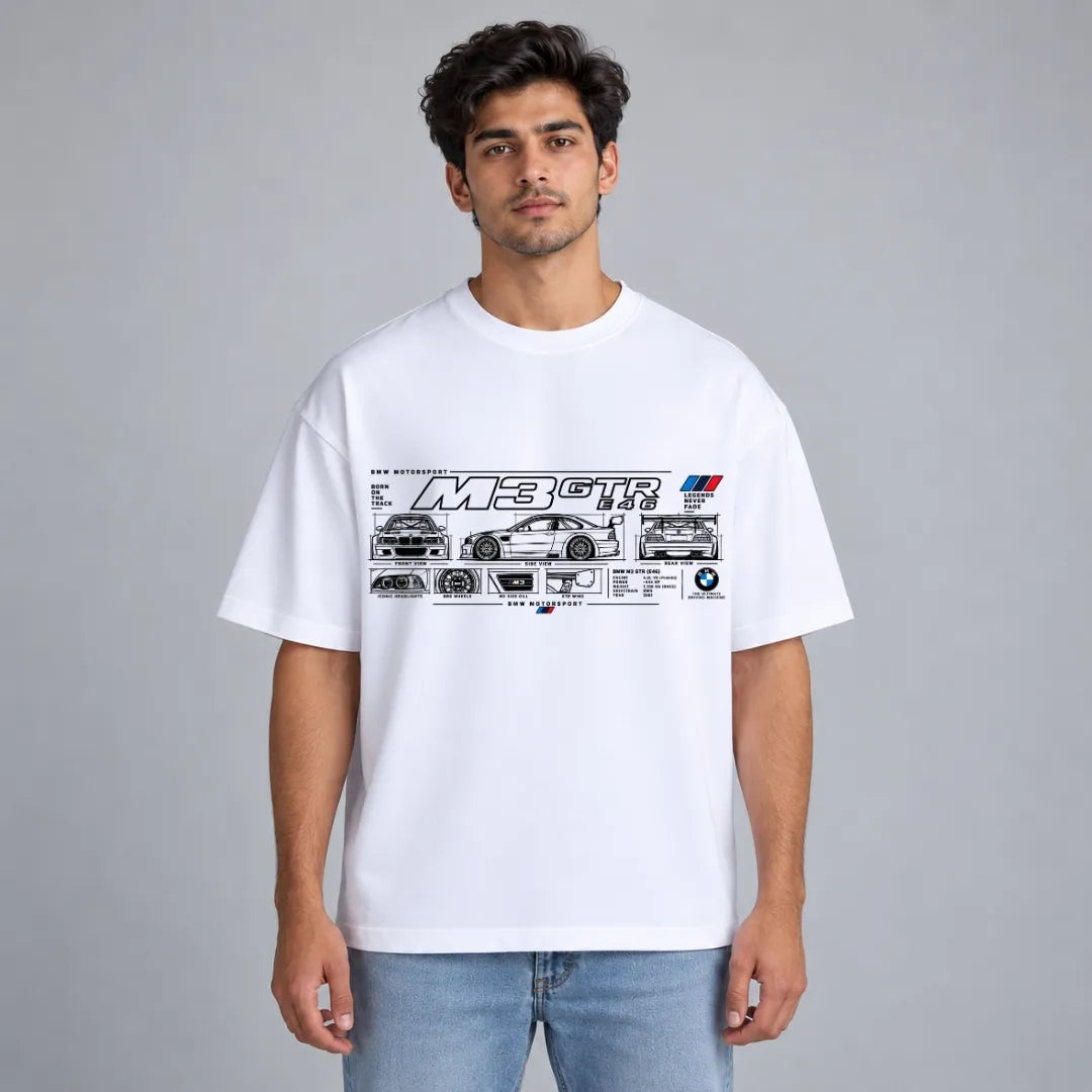 M3 GTR Blueprint Oversized Tee