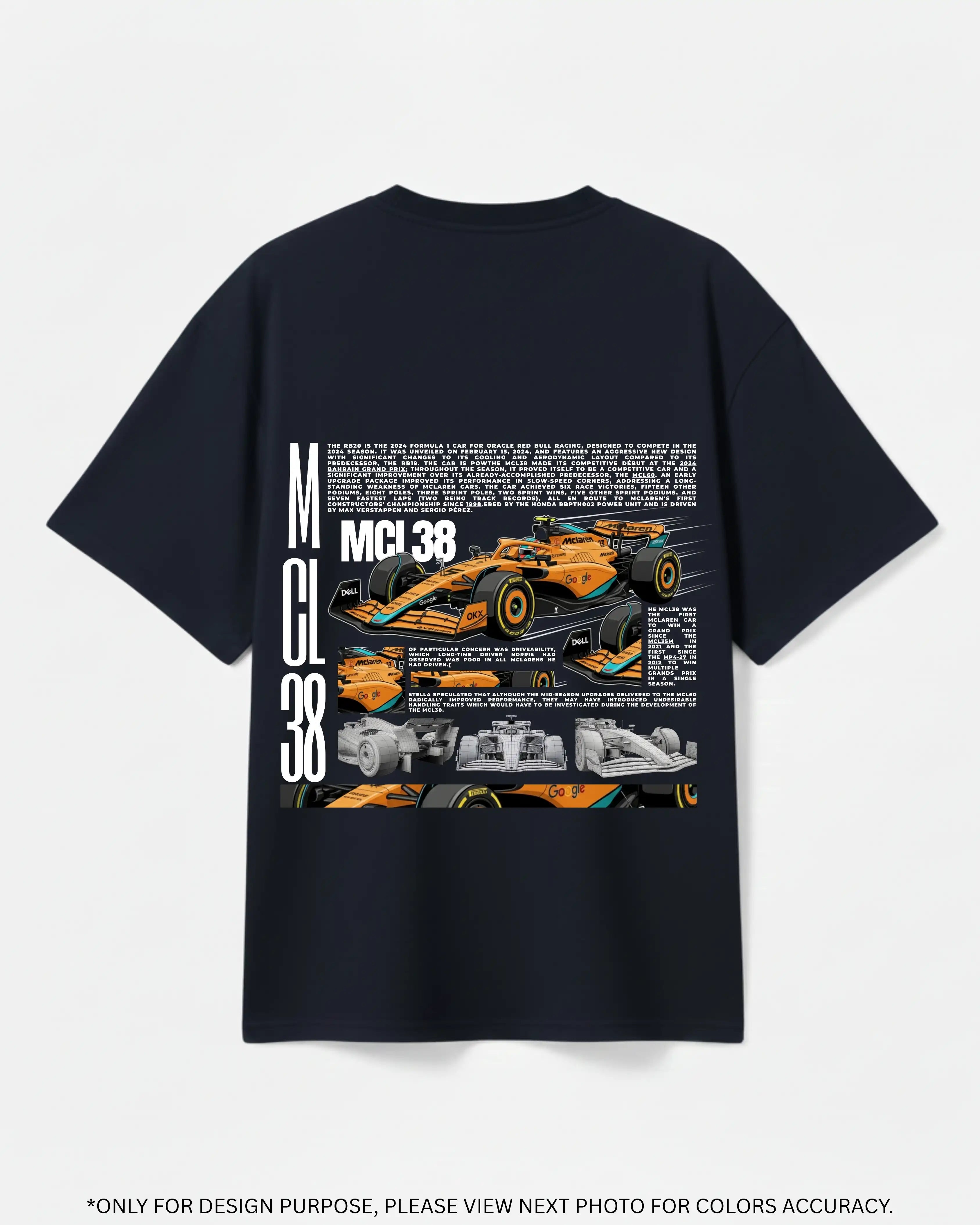 MCL38 F1 Racing unisex Oversized T-Shirt