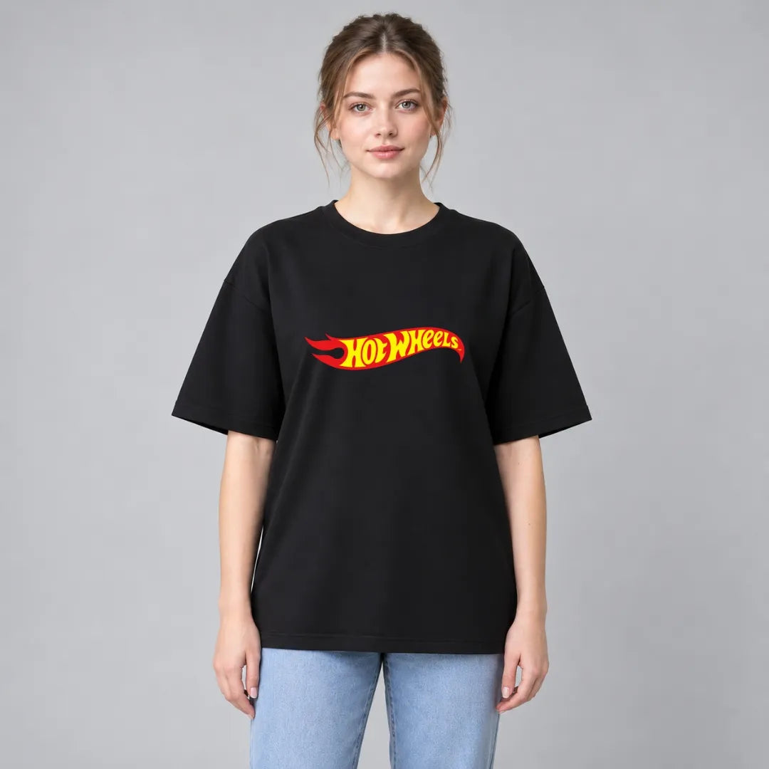 Hot Wheels Flame Logo Oversized T-Shirt