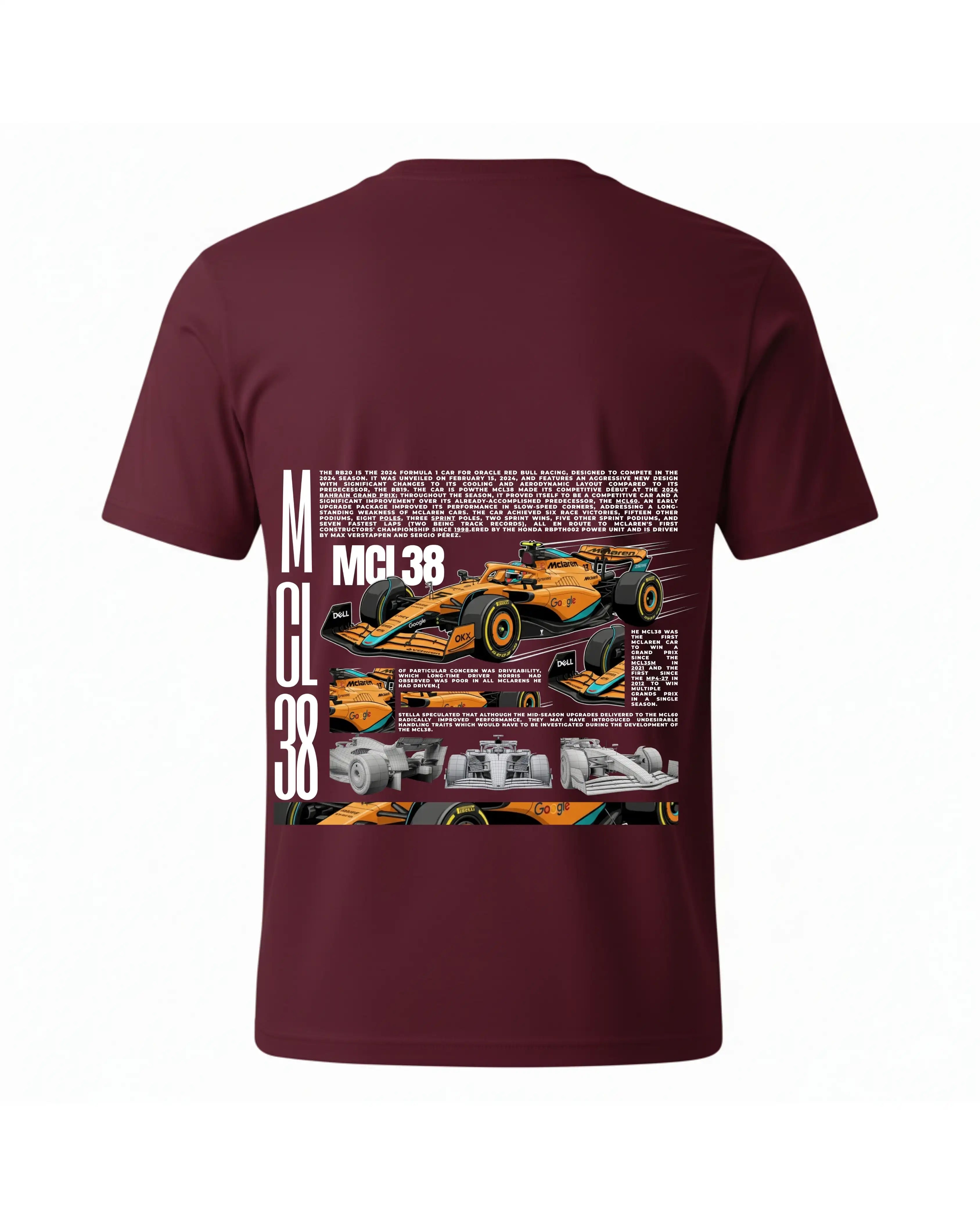 McLaren MCL38 F1 Blueprint Back Print