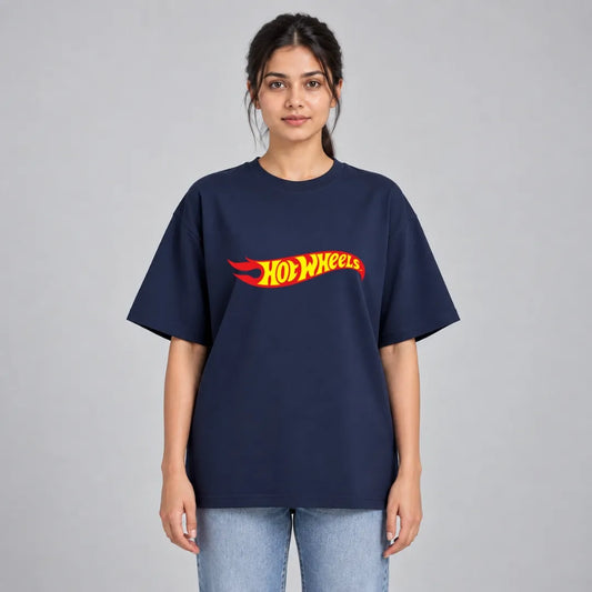 Hot Wheels Flame Logo Oversized T-Shirt