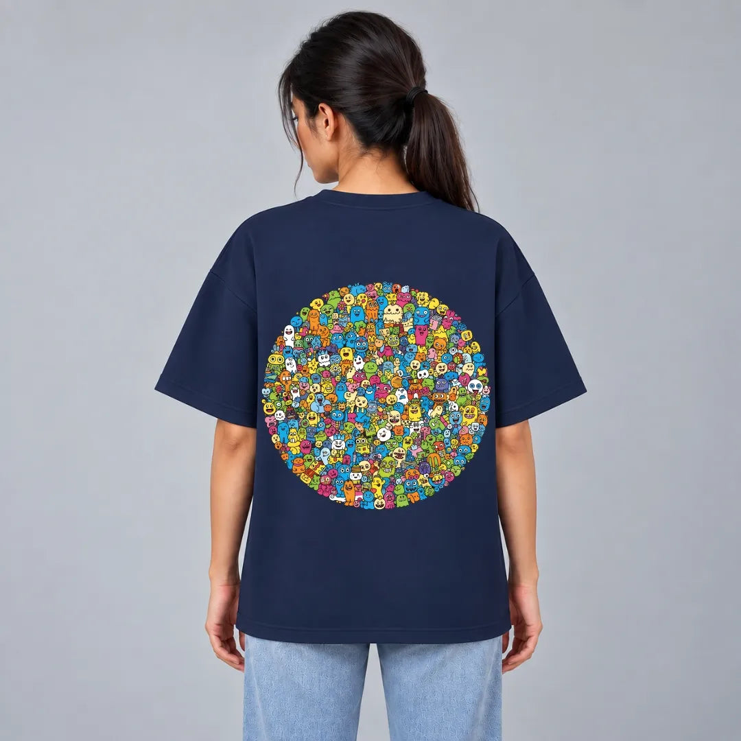 Colourful Doodle Monsters T-Shirt