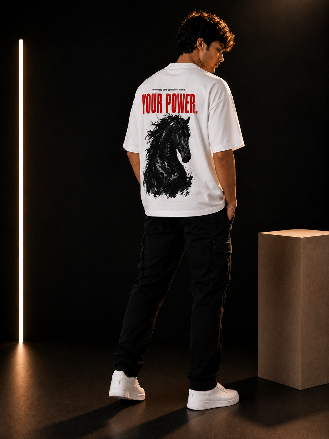 Your Power Oversized T-Shirt | Wild Horse Graphic Tee by STICHIX