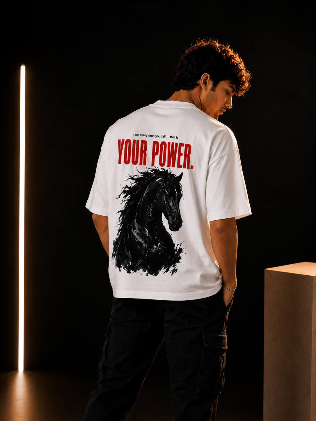 Your Power Oversized T-Shirt | Wild Horse Graphic Tee by STICHIX