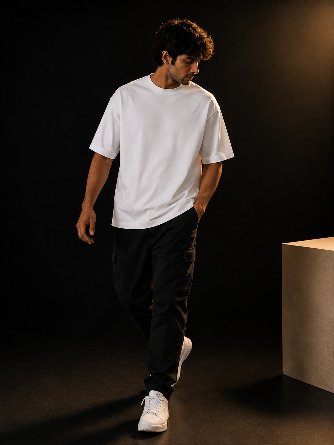Make It Count Oversized T-Shirt | Black Horse Graphic Tee by STICHIX