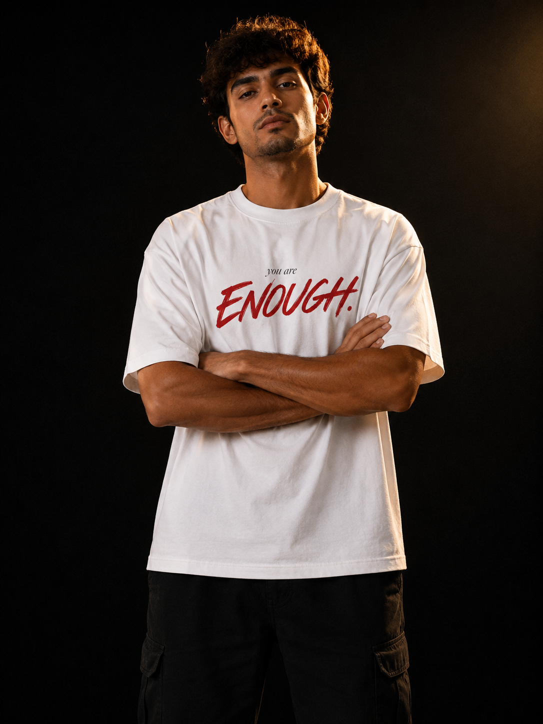 You Are Enough Oversized T-Shirt | Wild Horse Graphic Tee by Stichix