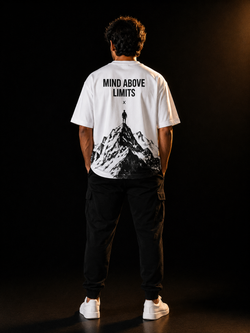 Mind Above Limits Oversized T-Shirt | Mountain Graphic Tee by STICHIX