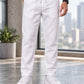 Men's Linen-Blend Drawstring Trousers | Slim Tapered Fit