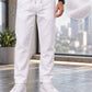 Men's Linen-Blend Drawstring Trousers | Slim Tapered Fit