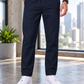 Men's Linen-Blend Drawstring Trousers | Slim Tapered Fit