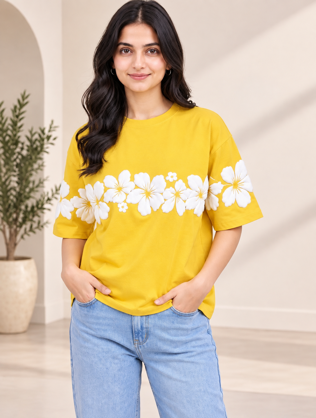 Puff Print Floral T-Shirt