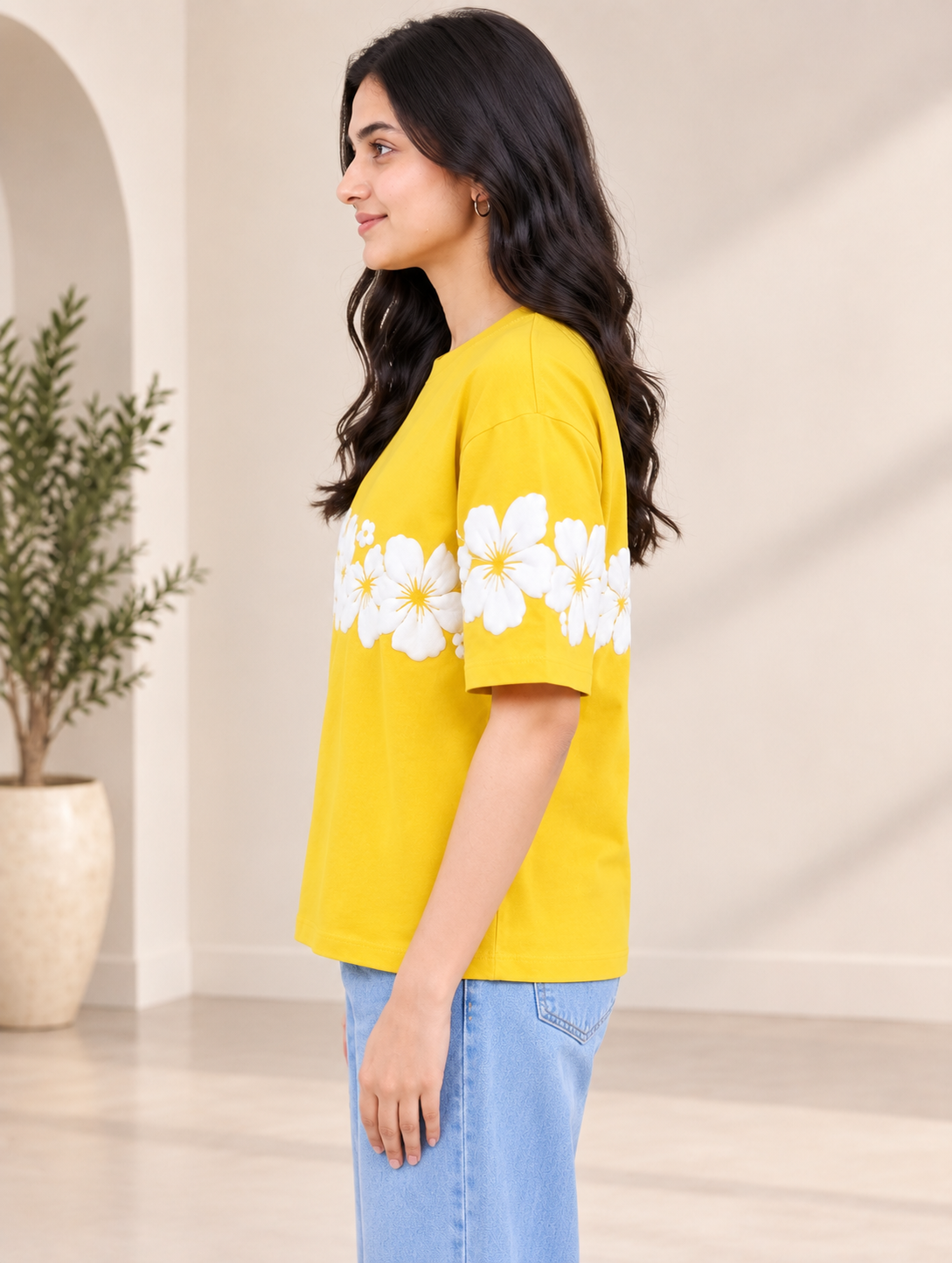 Puff Print Floral T-Shirt