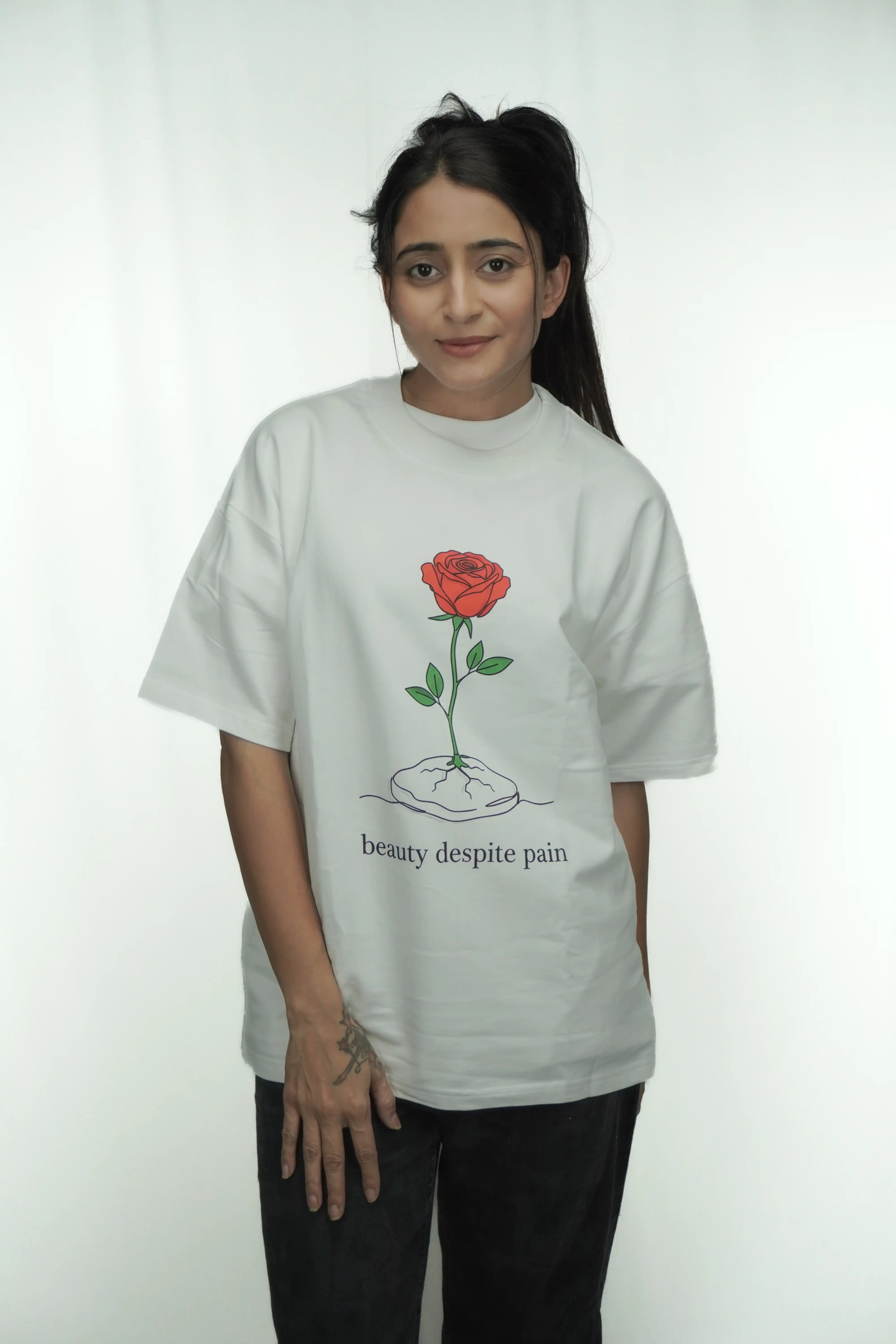 Beauty Despite Pain Oversized T-Shirt
