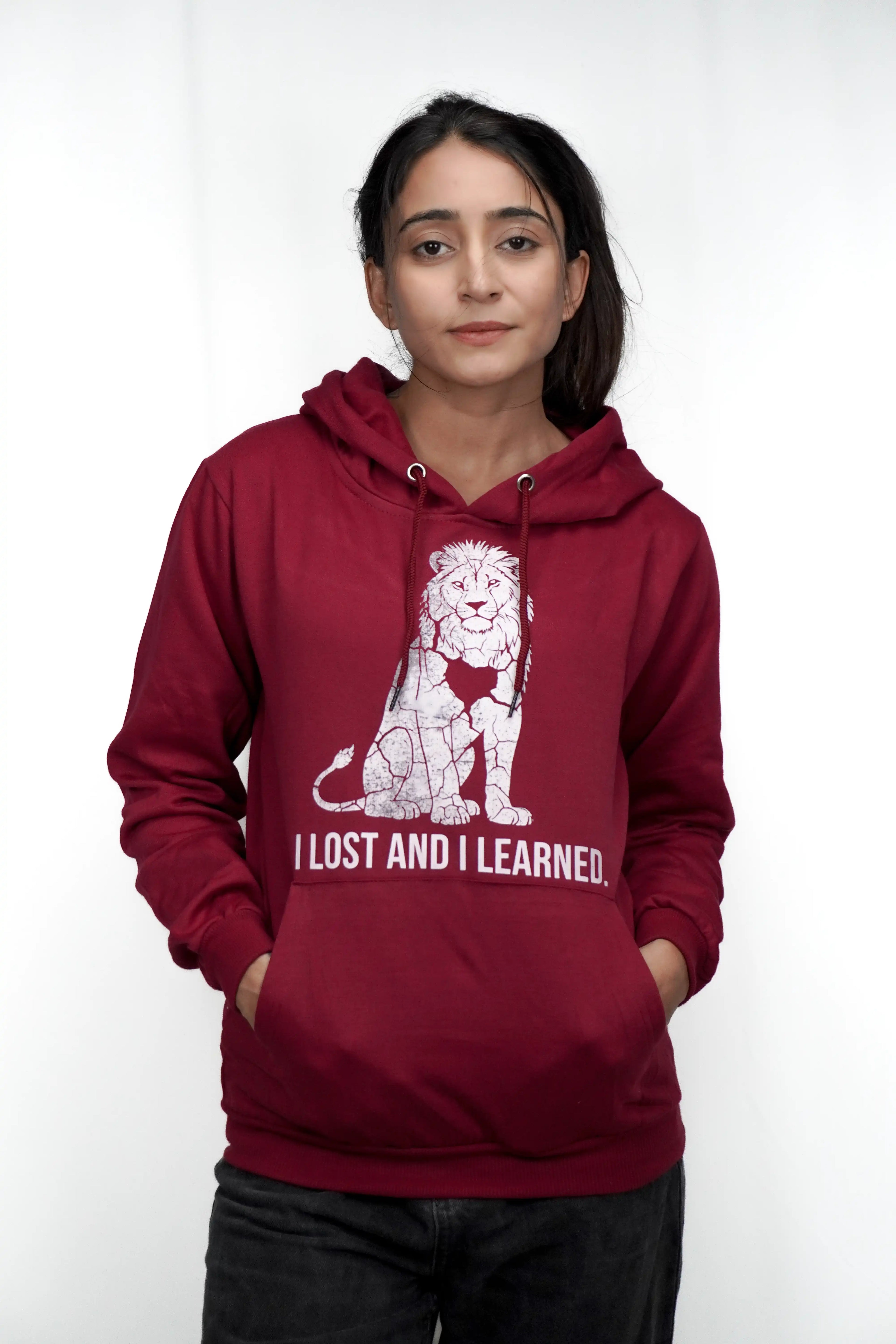I Lost and I Learned Lion Graphic Hoodie