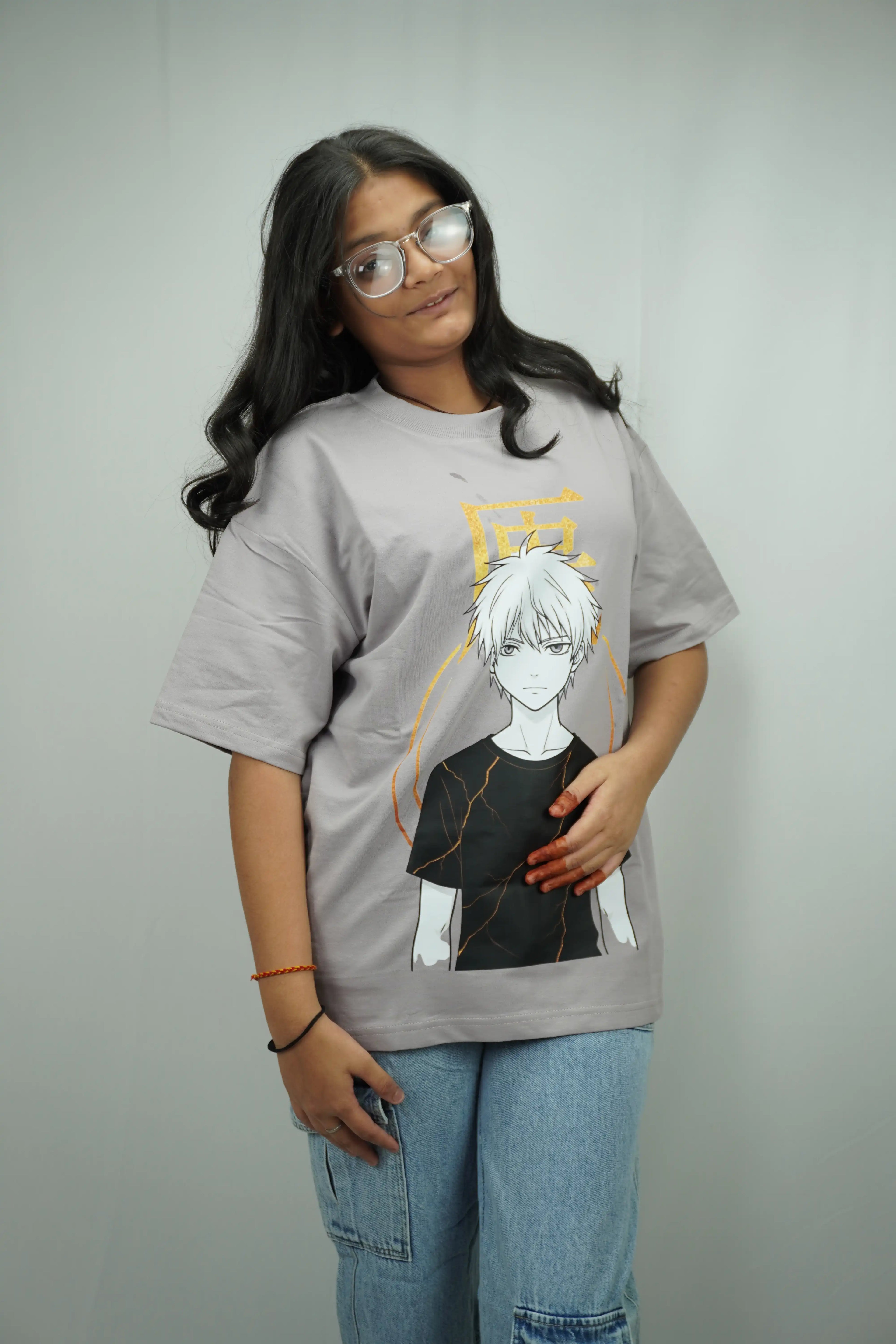 Golden Anime unisex Oversized T-Shirt