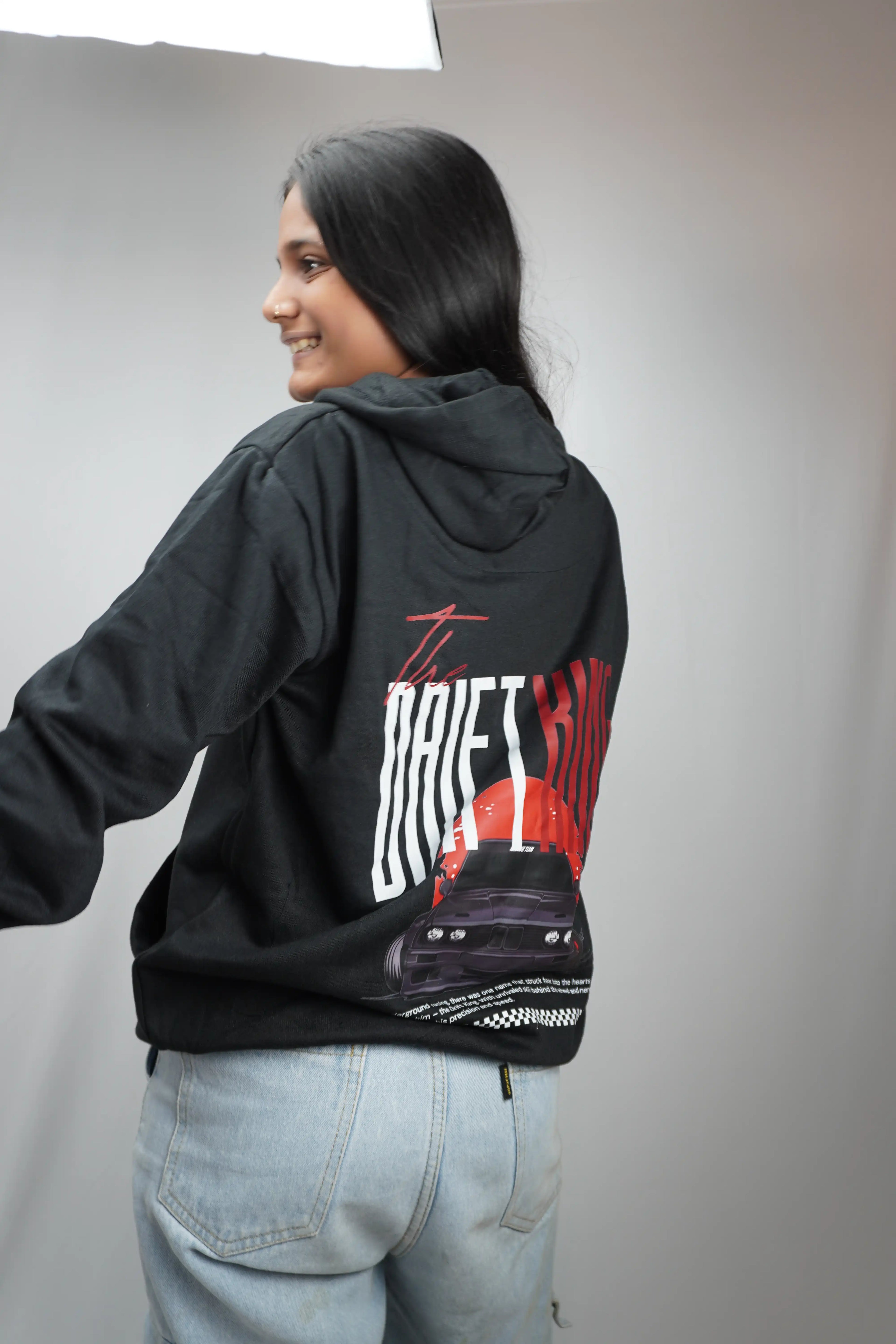 Drift King Car Graphic Hoodie