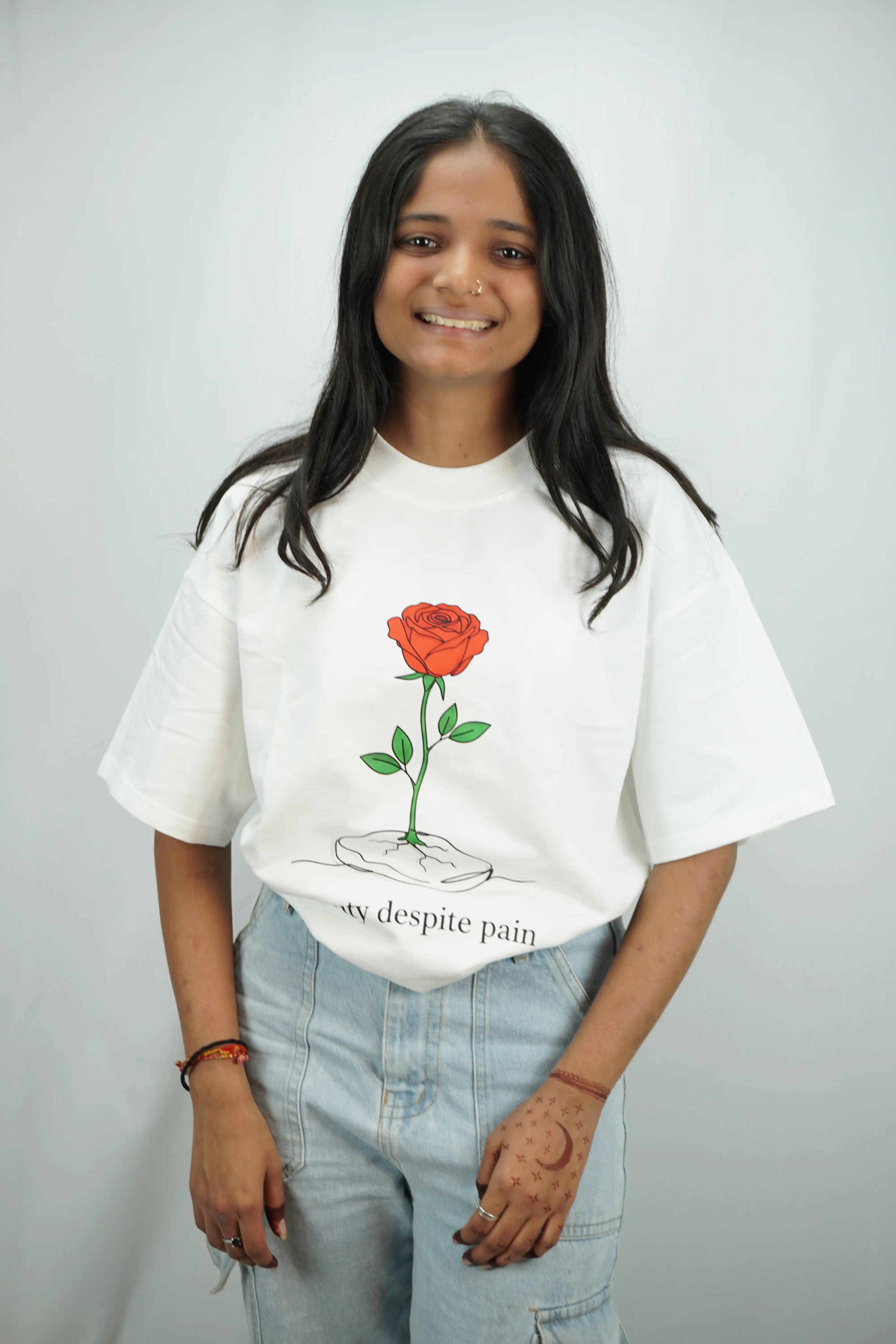 Beauty Despite Pain Oversized T-Shirt