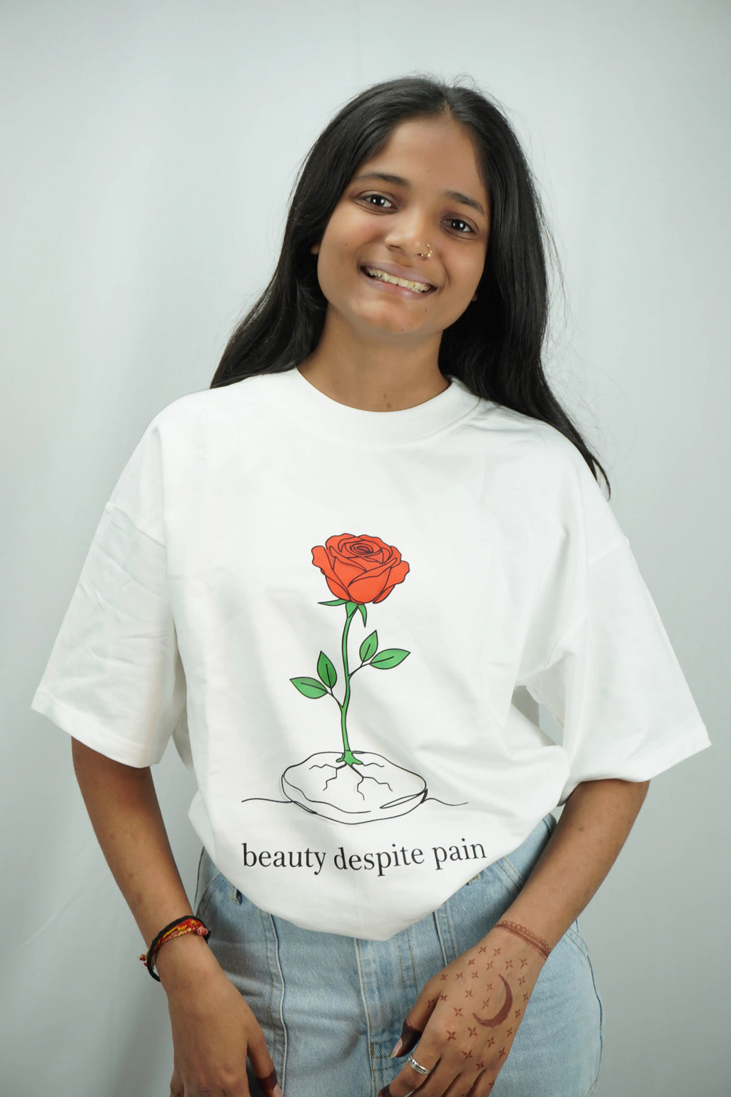 Beauty Despite Pain Oversized T-Shirt