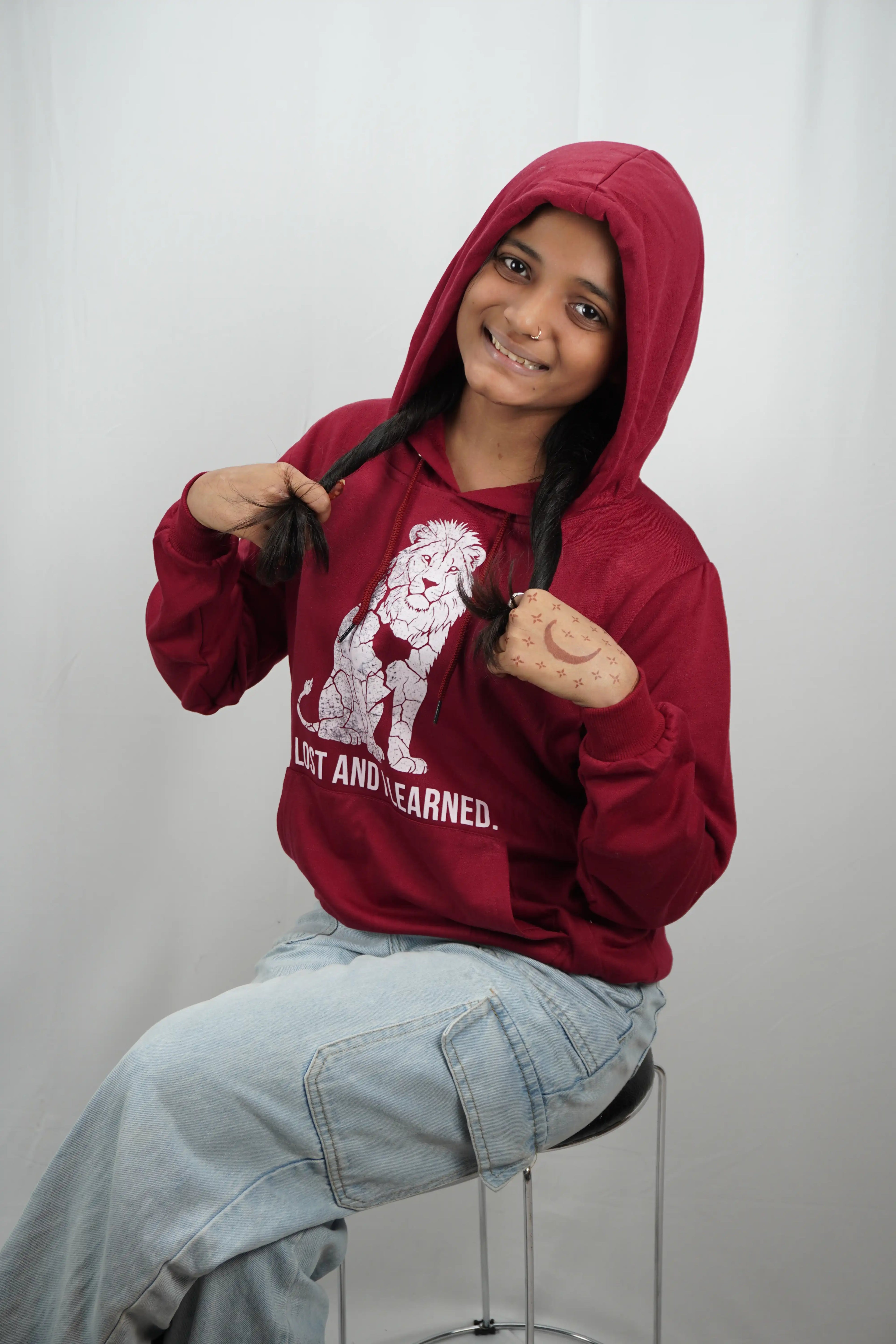 I Lost and I Learned Lion Graphic Hoodie