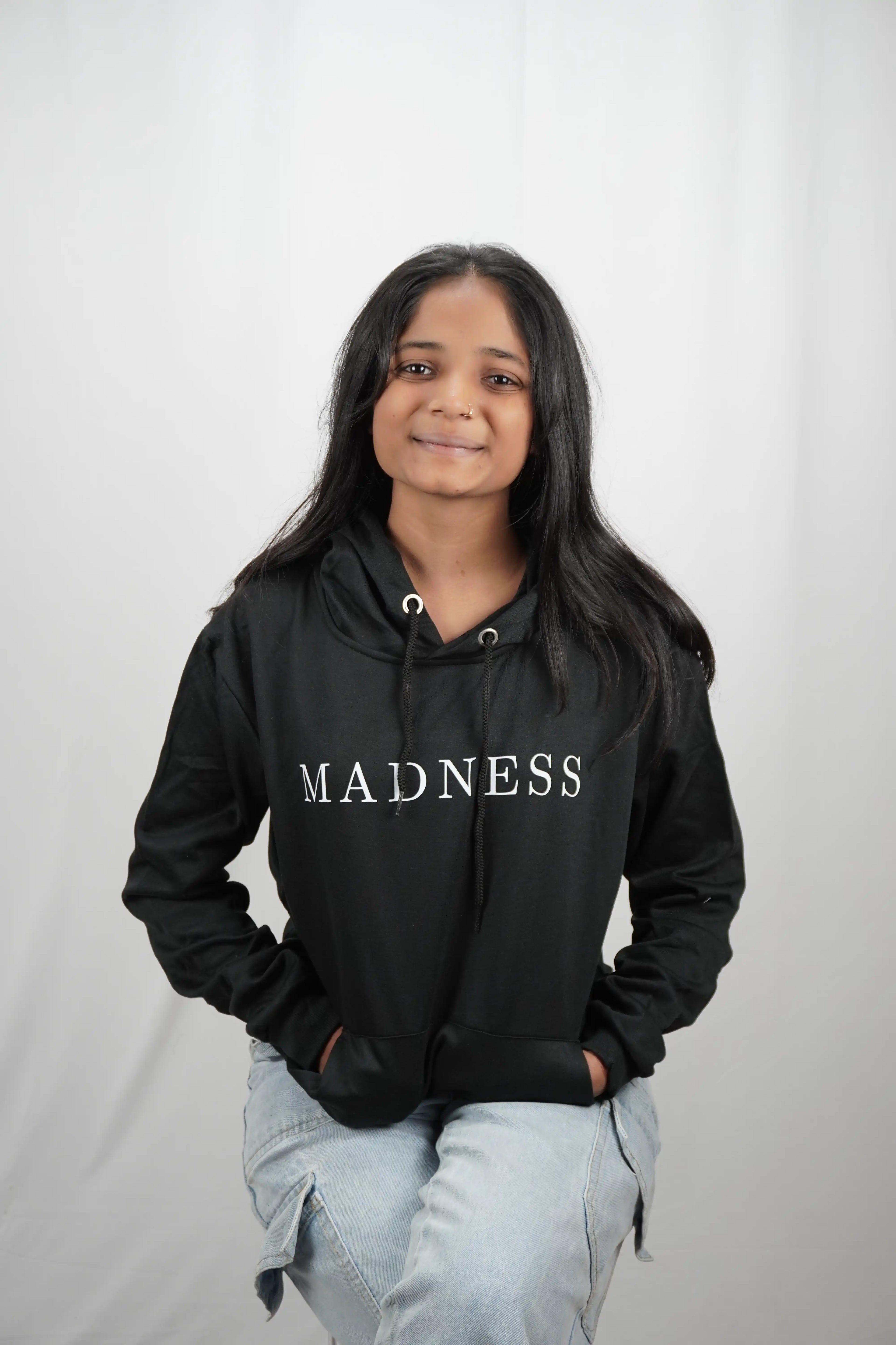 Edgy Minimalist Black Hoodie