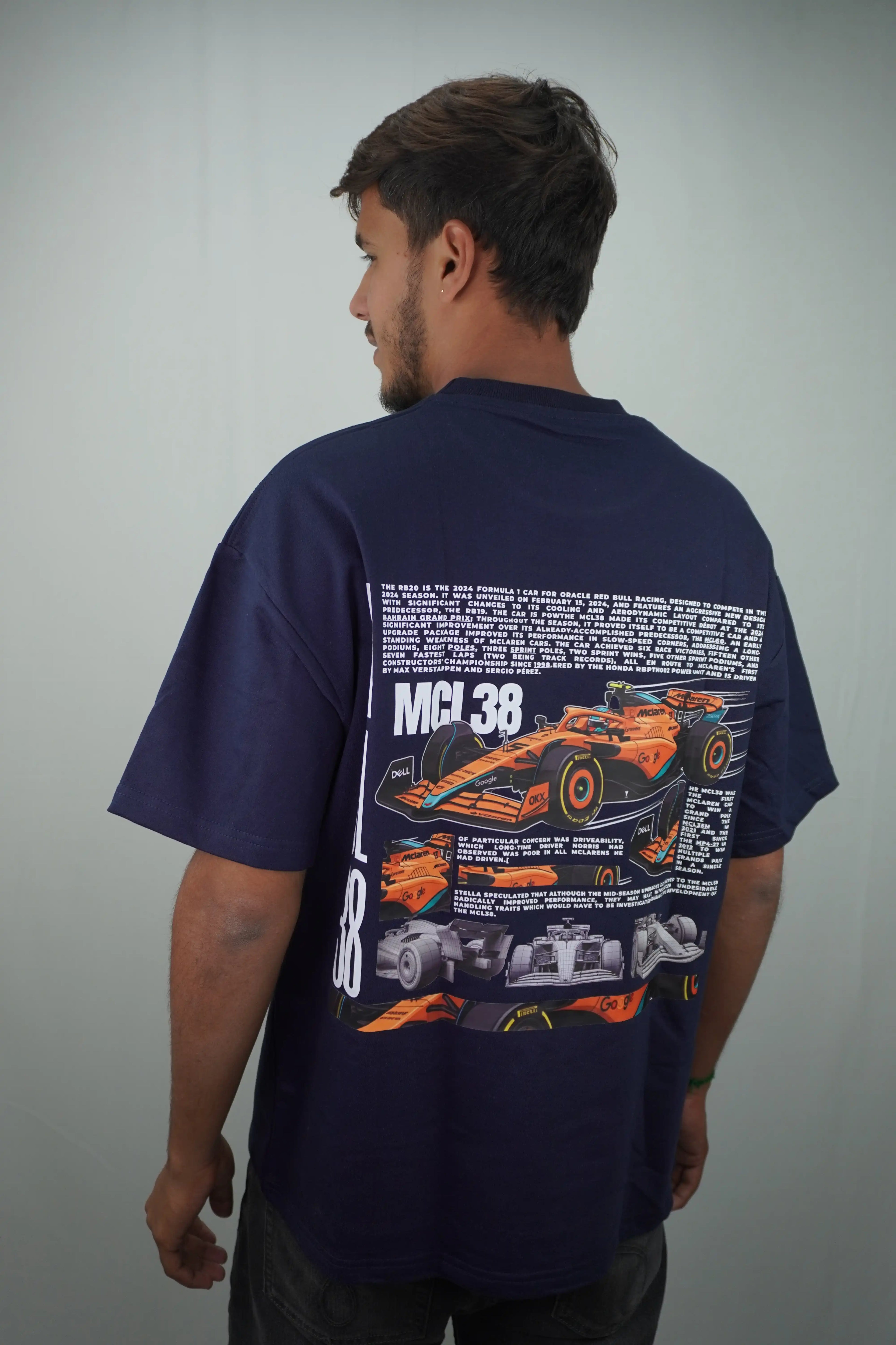 MCL38 F1 Racing unisex Oversized T-Shirt