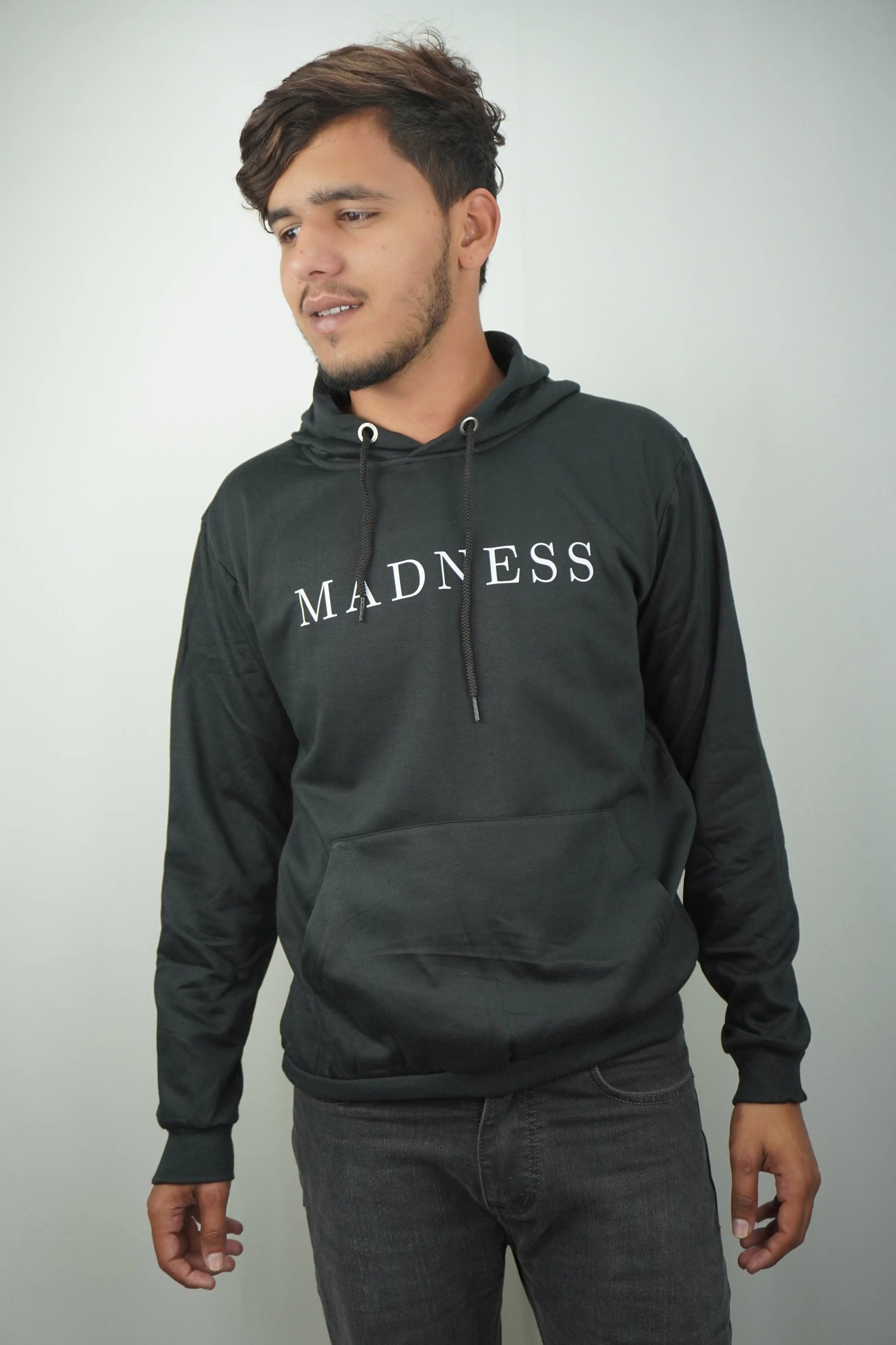 Edgy Minimalist Black Hoodie