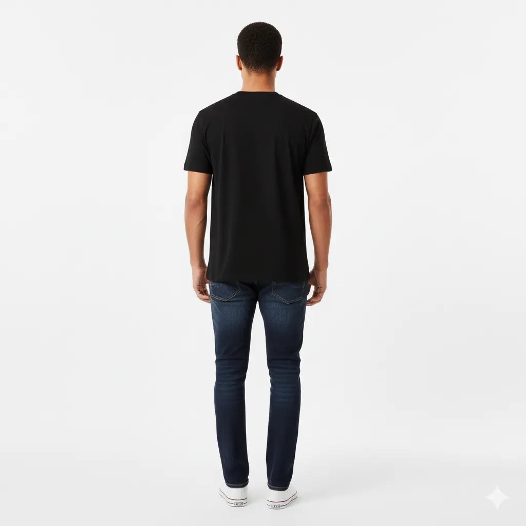 Male Plain Regular Fit Casual Tee