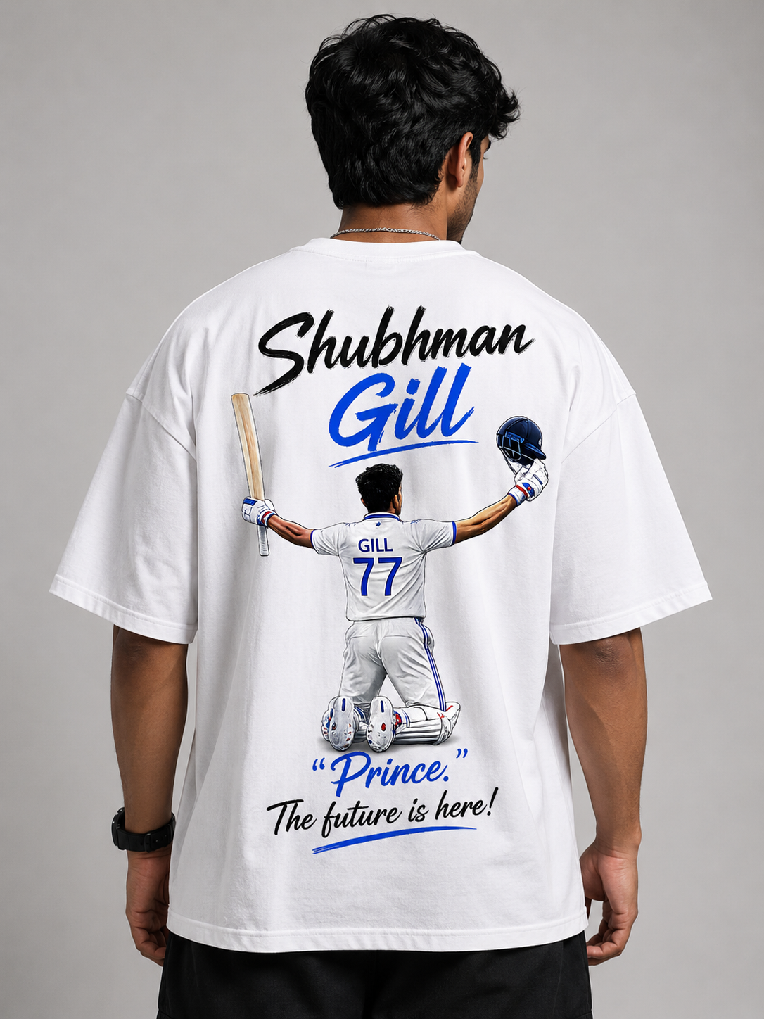 The Future Is Here - Shubhman Gill - Oversized Cricket Tribute Tee